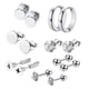 thumbnail image 5 of Juego de aretes de aro de 14 piezas / aretes de oreja Conjunto de aretes de declaración de moda delicada para hombres / joyería piercing para cumpleañ Plata de 8 mm, 5 of 5