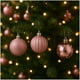 thumbnail image 2 of Set 12 Adornos Navideños Bambalina Oro Rosa 6cm Decoración, 2 of 3