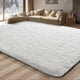 thumbnail image 1 of Alfombra Merelax de felpa grande, suave y peluda, 183 x 274 cm, color marfil, 1 of 7