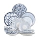 thumbnail image 1 of Juego de Vajilla Brew To A Tea de 12 piezas en porcelana azul, 1 of 7
