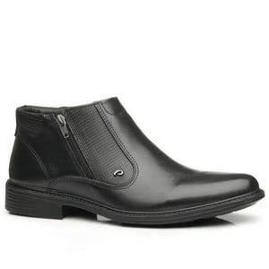 Botines Pegada De Cuero Negro | 125354-01 - Talla 42