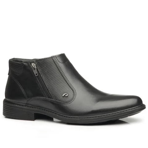 Botines Pegada De Cuero Negro | 125354-01 - Talla 41