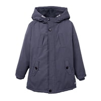 Pillin - Chaqueta Niño Gabardina Forro Térmico Con Gorro Gris