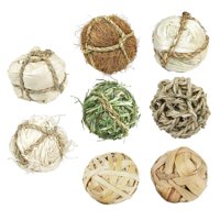 Ioensy - El Material Natural Del Conejo Mastica El Juguete Pequeño Animal De La Bola Del Masticar Del Animal Para El Conejito