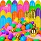 thumbnail image 1 of Huevos de Pascua de plástico ZICZLI, 100 piezas, 3 grandes con 6 huevos dorados, 1 of 8