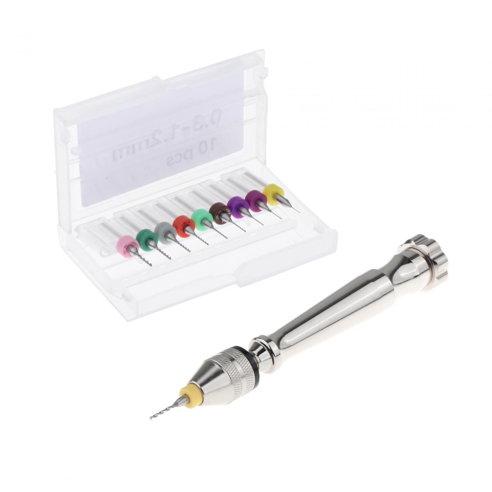 Magideal - Juego De Brocas Para Taladro Manual, Tornillo De Banco De Precisión De Metal, Fabricación Manual De Joyas, Modelismo Para Carpintería, Arcilla, Ensamb