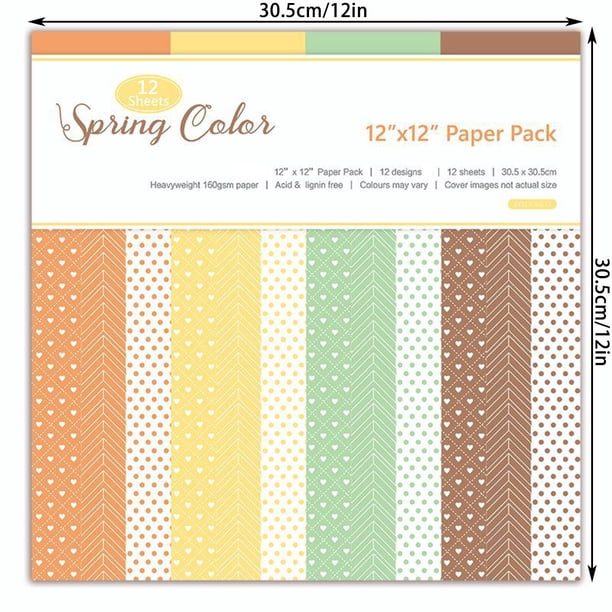 12pcs Flower Little Angel Geometric Retro Pattern DIY Material Scrapbook Background Paper Non-self-adhesive 12*12in