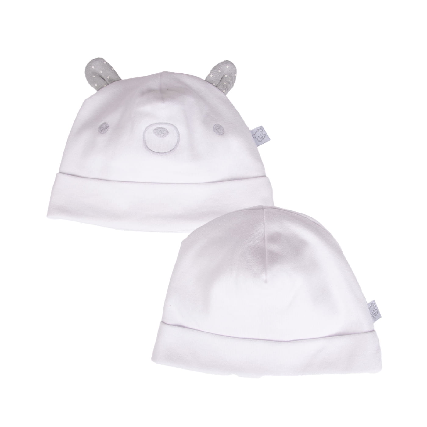 Gorro Bebé Unisex Pack 2 Pcs Blanco Pillin