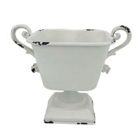 Magideal - Contenedor De Maceta De Hierro De 18 Cm De Alto Para Sala De Estar, Cafetería, Bar, Decoración Interior O Exterior Del Hotel Accesorio Duradero Con , Blanco