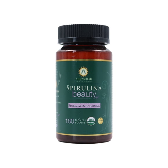 Spirulina Beauty 500 mg x 180 Tabletas - Aquasolar