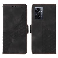 Carcasa Foxdock Oppo A77 5G De Cuero Pu, Diseño Acolchado Clásico, Protección Contra Caídas Y Rayones