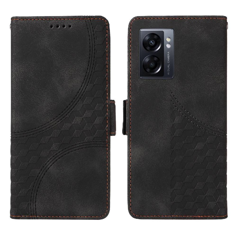 Carcasa Foxdock Oppo A77 5g De Cuero Pu, Diseño Acolchado Clásico, Protección Contra Caídas Y Rayones