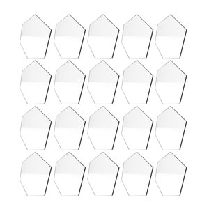 Magideal - 20 Piezas Tarjeta De Licencia De Nombre Tarjetas De Asientos Hexagonales Con Soporte Tarjetas De Letreros De Nombre Tarjetas De Bricolaje Para