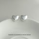 thumbnail image 1 of S925 Silver Needle Heart Metal Stud Earrings for Women, Elegant Jewelry, 1 of 2