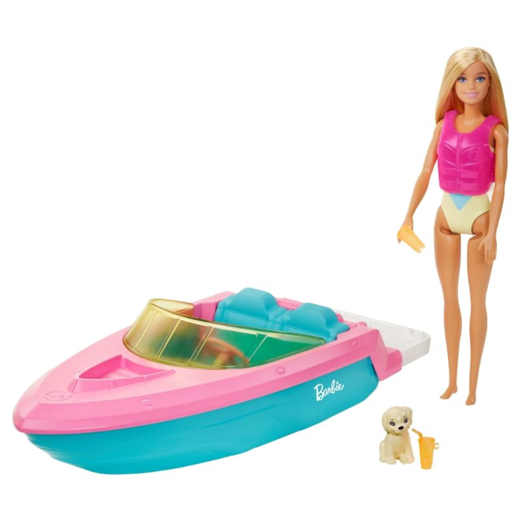 Barbie Set de Juego Bote acuático con Muñeca