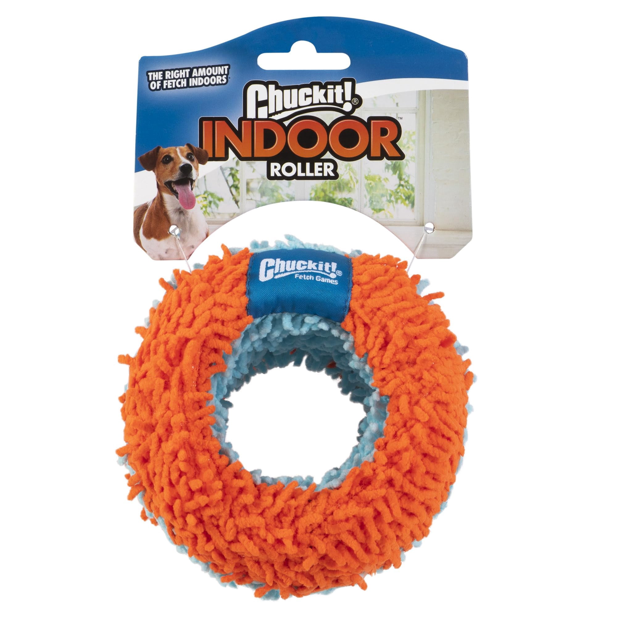 Chuckit! - Rollo Para Perros Chuckit Indoor Fetch Roller, 19 Cm, Naranja Y Azul