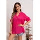 thumbnail image 3 of Blusa Mujer Tendencia Lino Algodón Premium Liviana Botones Textura 053, 3 of 3