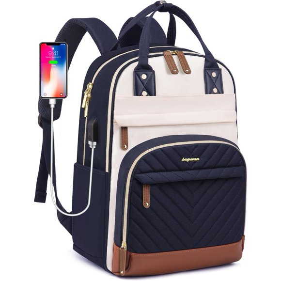 Mochila bagswan 17.3" con puerto de carga USB e impermeable – Azul marino