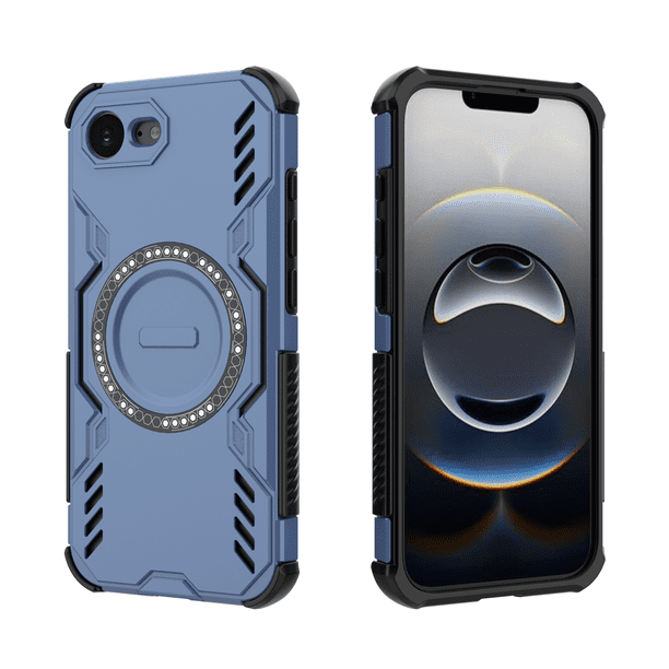 Funda FOXDOCK para iPhone 16e , magnética, resistente a golpes, con soporte, unisex, carga inalámbrica