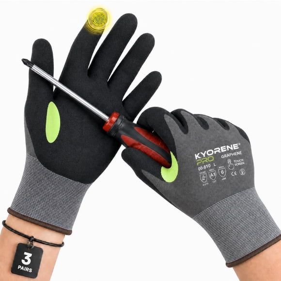 Guantes de trabajo Armor Guys talla grande, pack de 3, ANSI A1