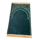 thumbnail image 1 of Oración Alfombra Decoración Poliéster Exquisito Antideslizante Para Eid Viajes Meditación Verde, 1 of 5