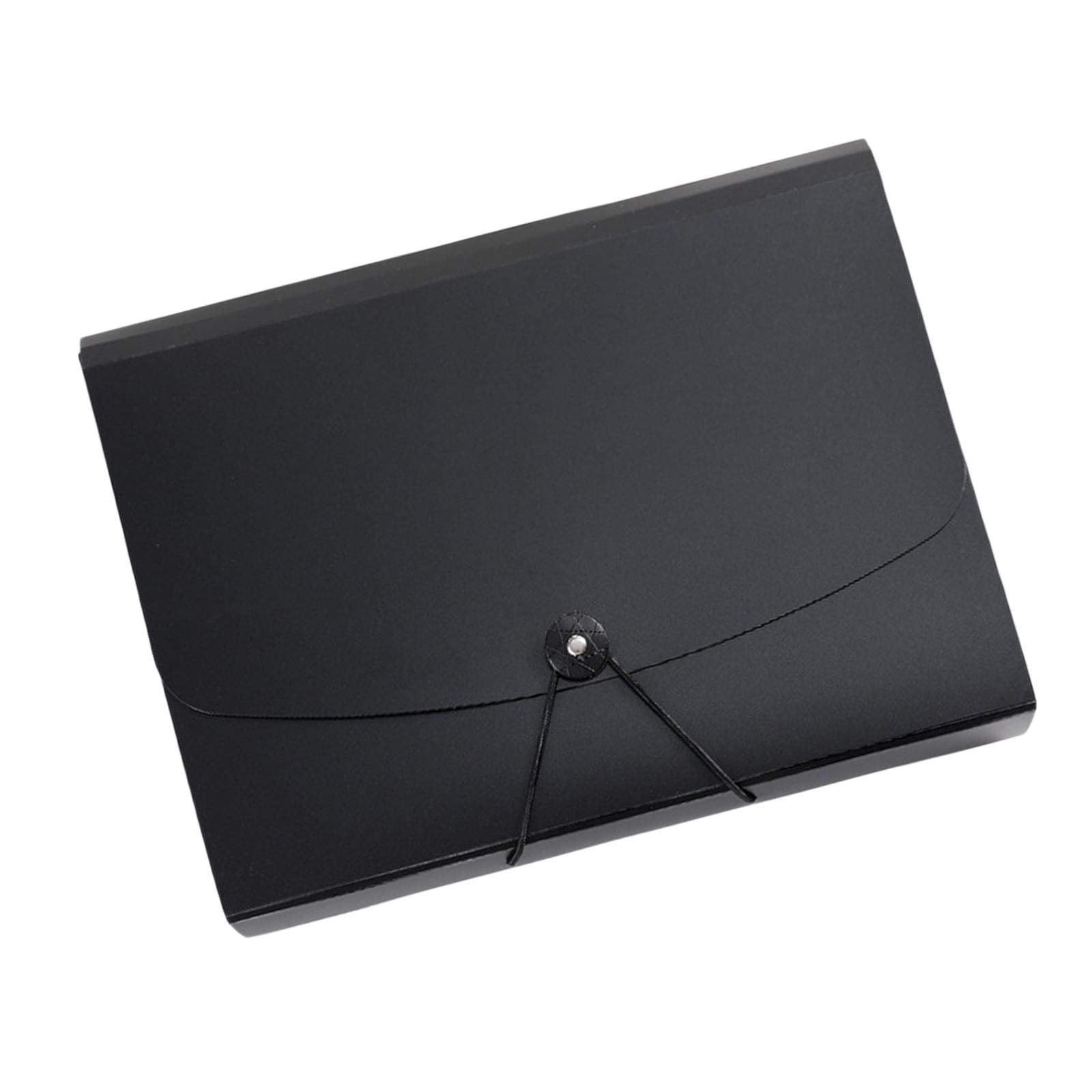 Magideal - Carpeta De Archivos Expandible, Carpeta De Documentos Impermeable Con Cierre A Presión, Organizador De Archivos De Acordeón Para El Hogar, Aula, Viaje Negro
