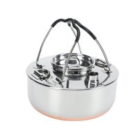 Magideal - Hervidor Portátil Para Acampar, Fogata, Para Exteriores, Mango Antiescaldado, Utensilios De Cocina, Mochila, Olla De Acero Inoxidable Para Pesca, Mont