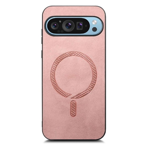 Magnetic Slim Case for Google Pixel 9 Pro with Camera Guard & Anti-Scratch Back Pink