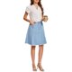thumbnail image 2 of INSPIRE CHIC Falda de Mezclilla para Mujer Regreso a Clases Cintura Alta Línea A Dobladillo Crudo Falda de Jean Azul Claro 2XL, 2 of 6