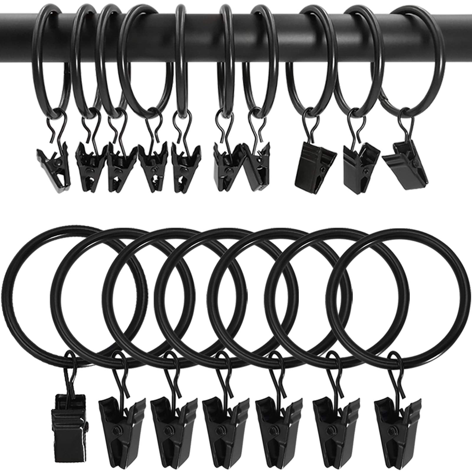 Anillos De Cortina Amzseven De Metal, Paquete De 100 Unidades, 1,5 Cm De Diámetro Interior