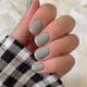 thumbnail image 1 of Uñas Press-on Adhesivas Cortas Redondeada 24pcs Postizas Reutilizable Gris Verdoso, 1 of 6
