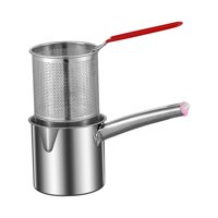 Bothyi - Olla De Leche Para Freidora, Olla Gruesa Para Mochilero, Restaurante, Comedor, Pequeña