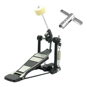 Magideal - Pedal De Bombo Único, Con Tecla De Batería, Resistente, Pedal De Bajo Con Accionamiento, Pedal De Batería De Jazz De Aleación, Regalos Para Bateristas
