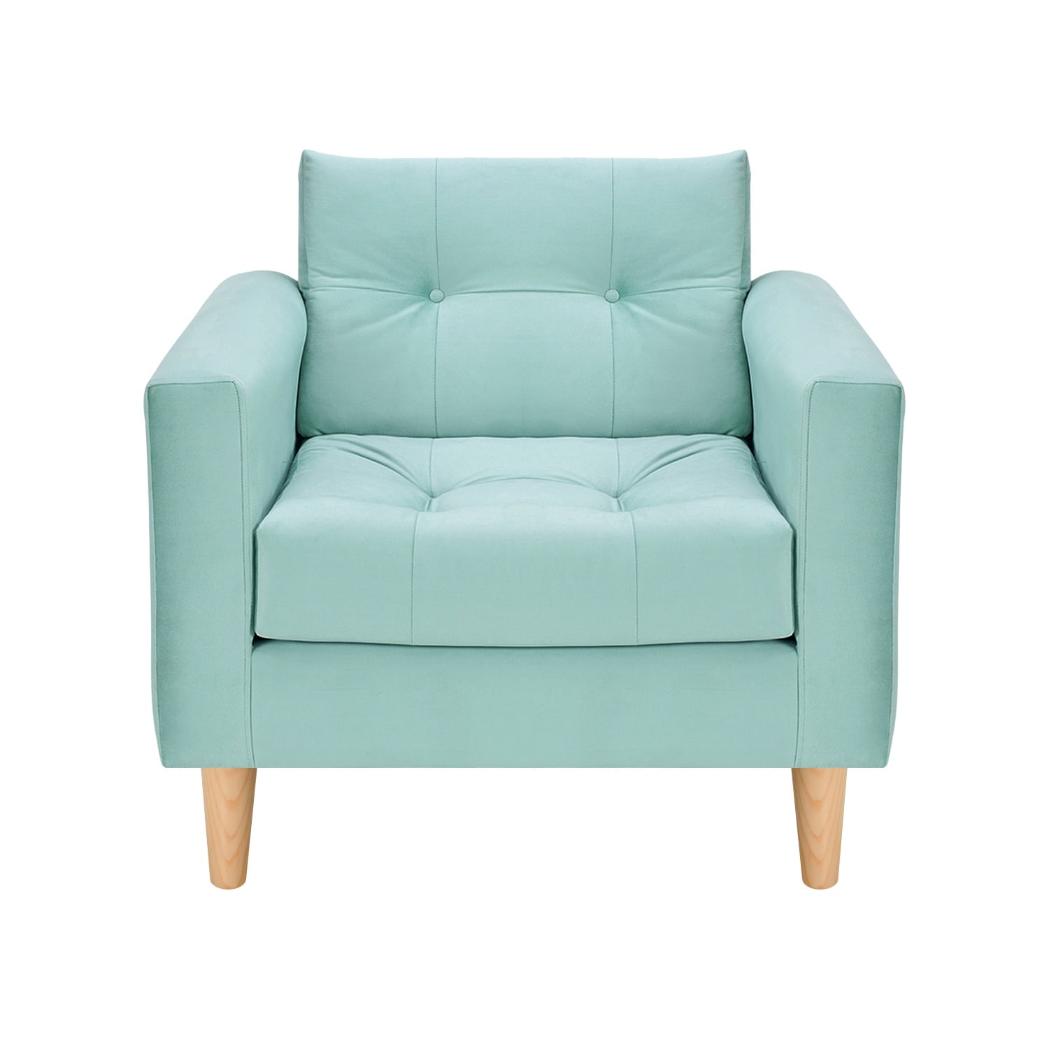 Bodevir - Sofa Retro 1c Felpa 05 Verde Agua