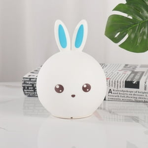 El Edén - Lámpara De Conejo, Espanta Cuco De Silicona Suave -Led Usb Celeste