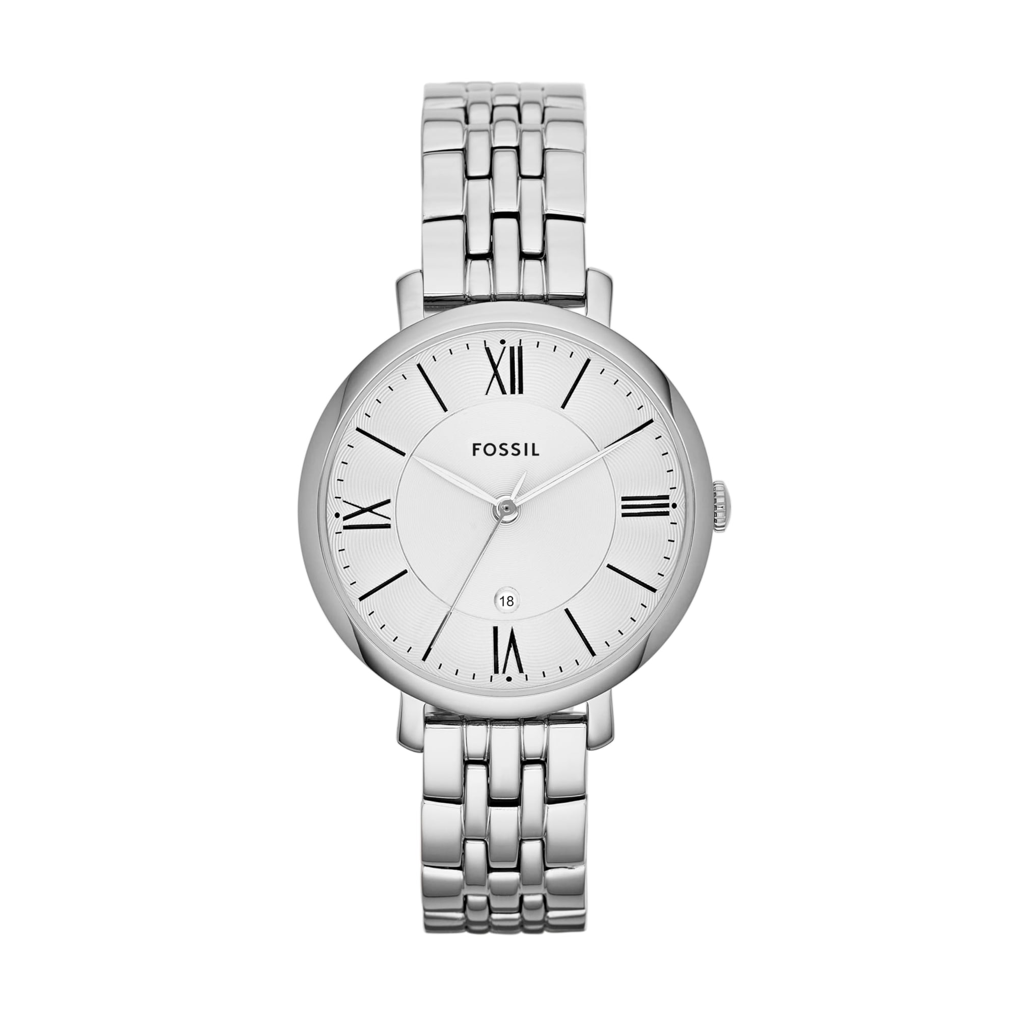 Reloj Fossil Jacqueline Es3433 Plateado De Acero Inoxidable Para Mujer