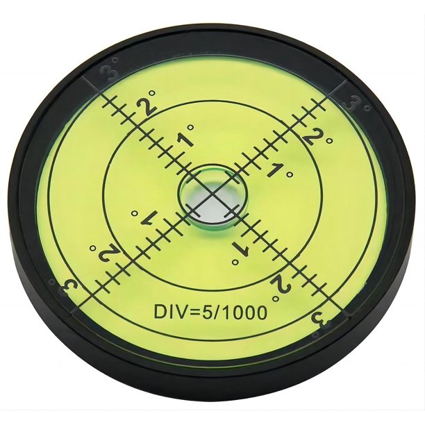 Nivel de burbuja BUBLEVL redondo de alta precisión de 60 mm, precisión de 15 pulgadas/2 cm