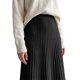 thumbnail image 5 of INSPIRE CHIC Falda Maxi de Mujer Plisada de Punto Acanalado con Cintura Alta Elástica Elegante Línea A Suave y Elástica Casual para Otoño Invierno Faldas de Suéter Mediana Negra, 5 of 6