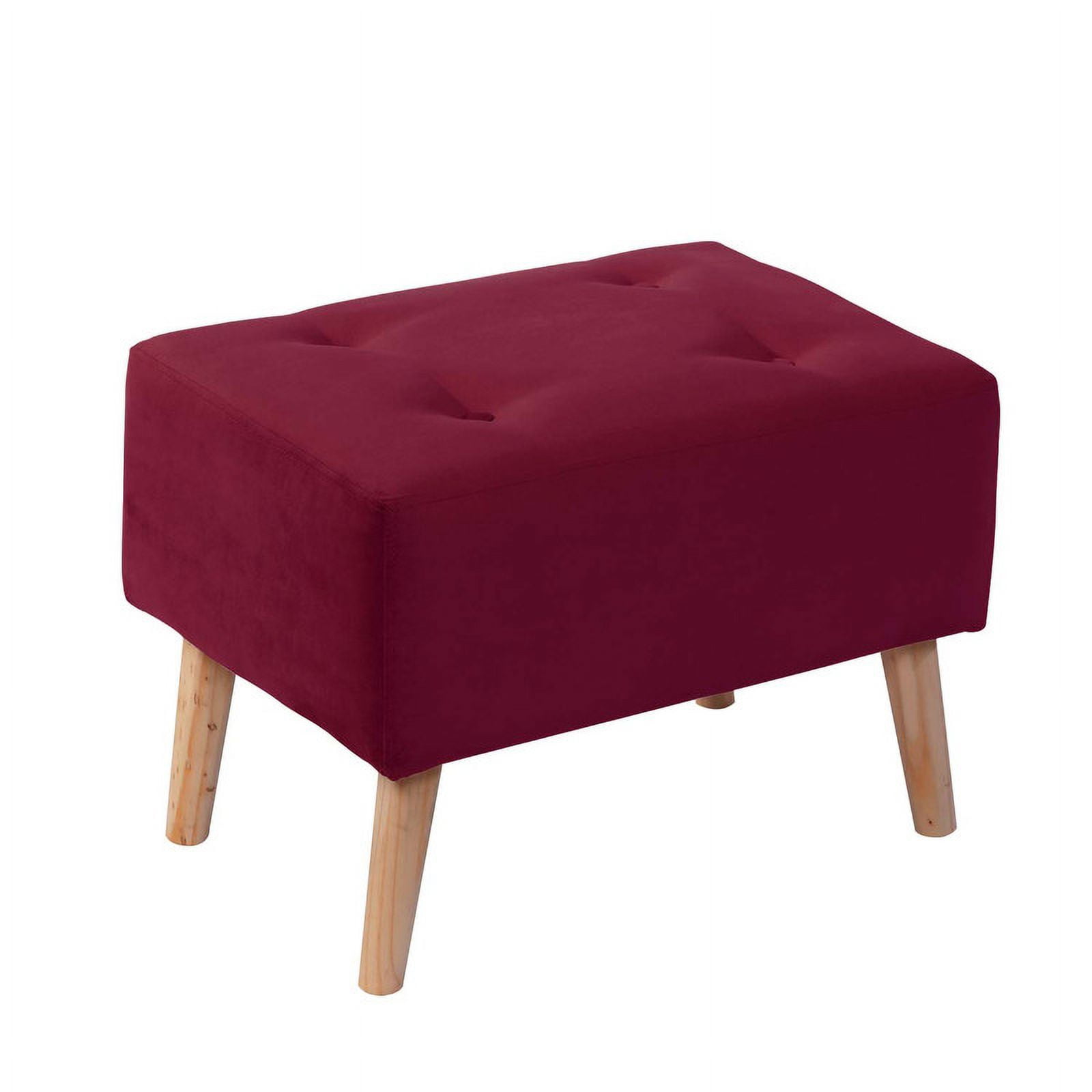 Latam Home - Pouf Niza Tela Velvet Burdeo