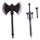 thumbnail image 2 of Hacha De Batalla De Soldado Masculino Y Modelo De Brazos De Espada Para Accesorios De Soldado Masculino 1/6, 2 of 5