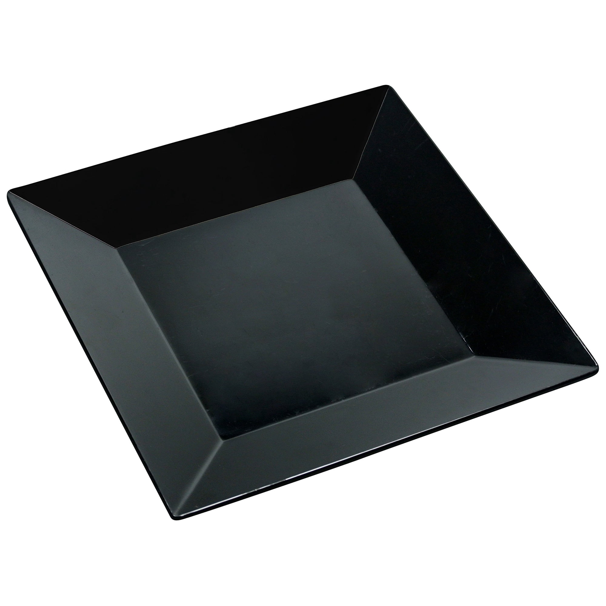 Plato Yanco Rome Cuadrado De Melamina, 20 X 20 Cm, Negro, 48 Unidades