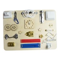 Magideal - Tablero Ocupado De Madera, Juguete De Viaje, Crecimiento Cognitivo Montessori Para Niños En Edad Preescolar