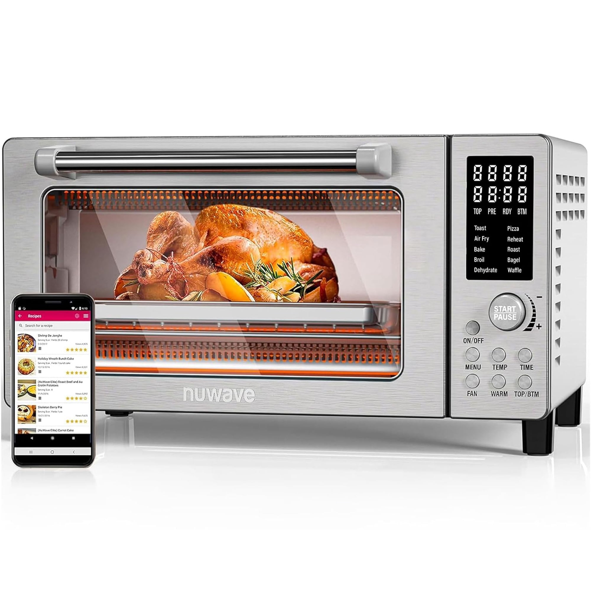 Air Fryer Tostadora Horno Inteligente Nuwave Bravo 21l 1800w