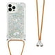 thumbnail image 1 of Funda FOXDOCK para iPhone 14 Pro con Cuerda Ajustable, Brillo Líquido, Protección Antigolpes y Lente – Ideal para Regalo, 1 of 6
