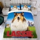 thumbnail image 4 of Lassie Conjunto de sábanas temático, trío de piezas, cómodo y amigable con la piel, diseño único, regalo de decoración para el hogar para familiares, amigos y fans, 90 cm * 190 cm, 4 of 6