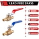 thumbnail image 3 of Válvula esférica EFIELD Pex Crimp Brass con puerto completo de 1/2 pulgada (paquete de 10), 3 of 7