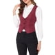 thumbnail image 4 of INSPIRE CHIC Chaleco Vintage para Mujer con Botones, Chaleco de Traje Steampunk Jacquard con Bolsillos S Burdeos, 4 of 6