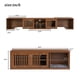thumbnail image 1 of Mid-Century Modern 54.3" Extendable TV Stand (up to 100") with Cat House & Litter Box Enclosure – Walnut Wood Entertainment Center, Sliding Doors, Hidden Pet Furniture, 1 of 3