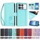 thumbnail image 4 of Funda Cartera Trébol para Xiaomi Poco F6 Pro con Ranuras Tarjetas y Carga Inalámbrica Verde menta, 4 of 6