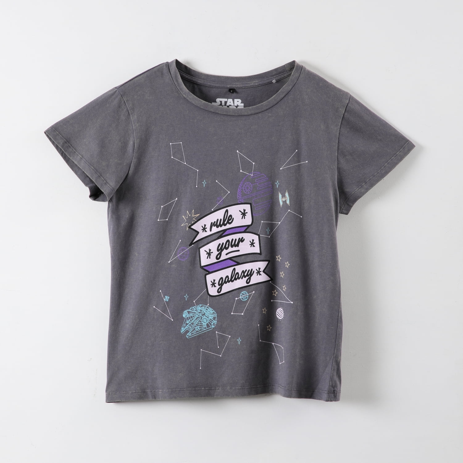 Polera Mujer Rule Your Galaxy Gris Star Wars